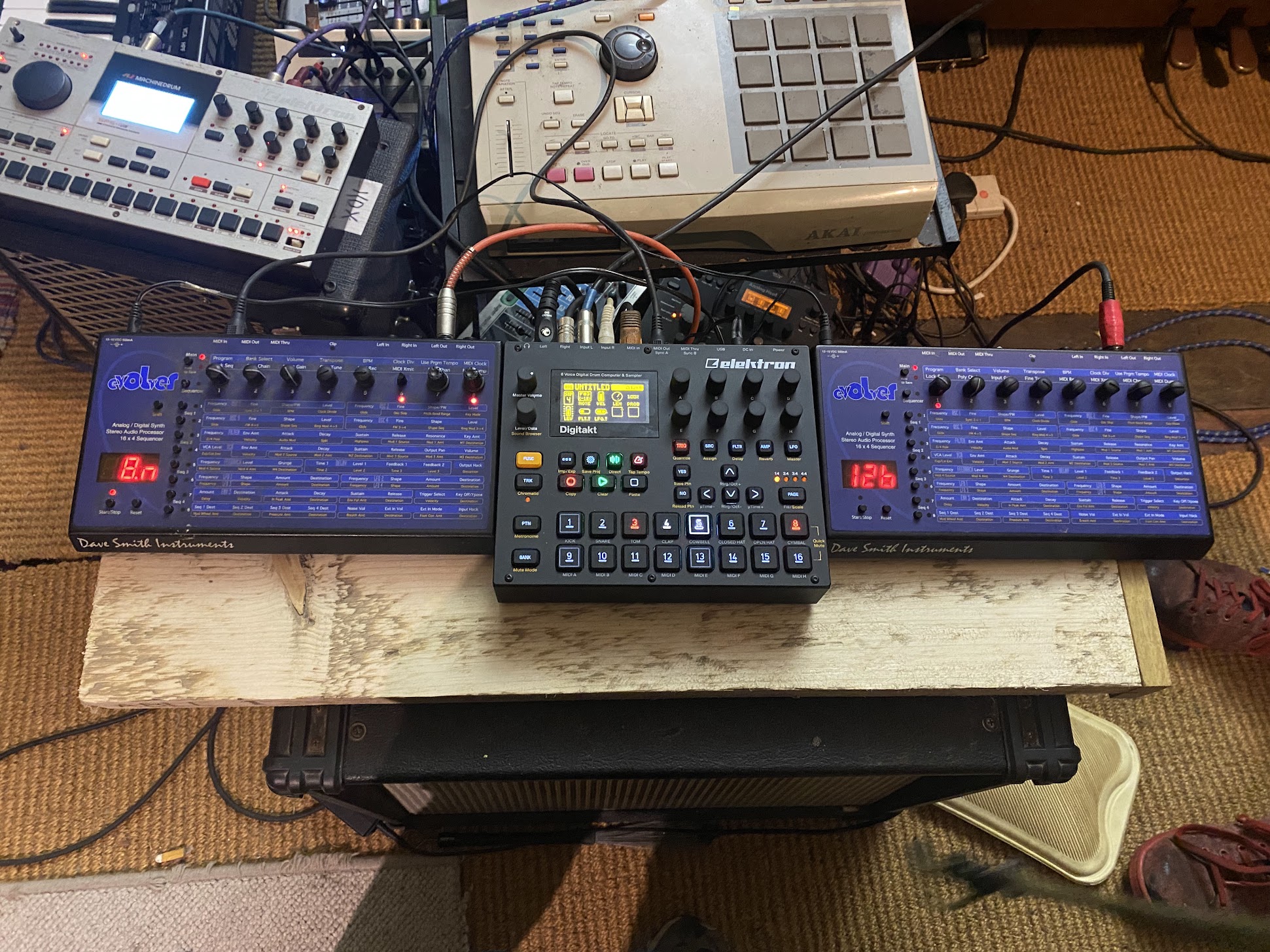 A Dave Smith Evolver synthesiser on the repair bench at Logarhythm